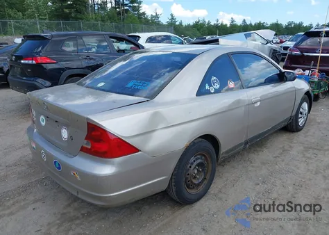 2002 Honda Civic Lx z USA, uszkodzony, nr VIN 1HGEM21682L107793